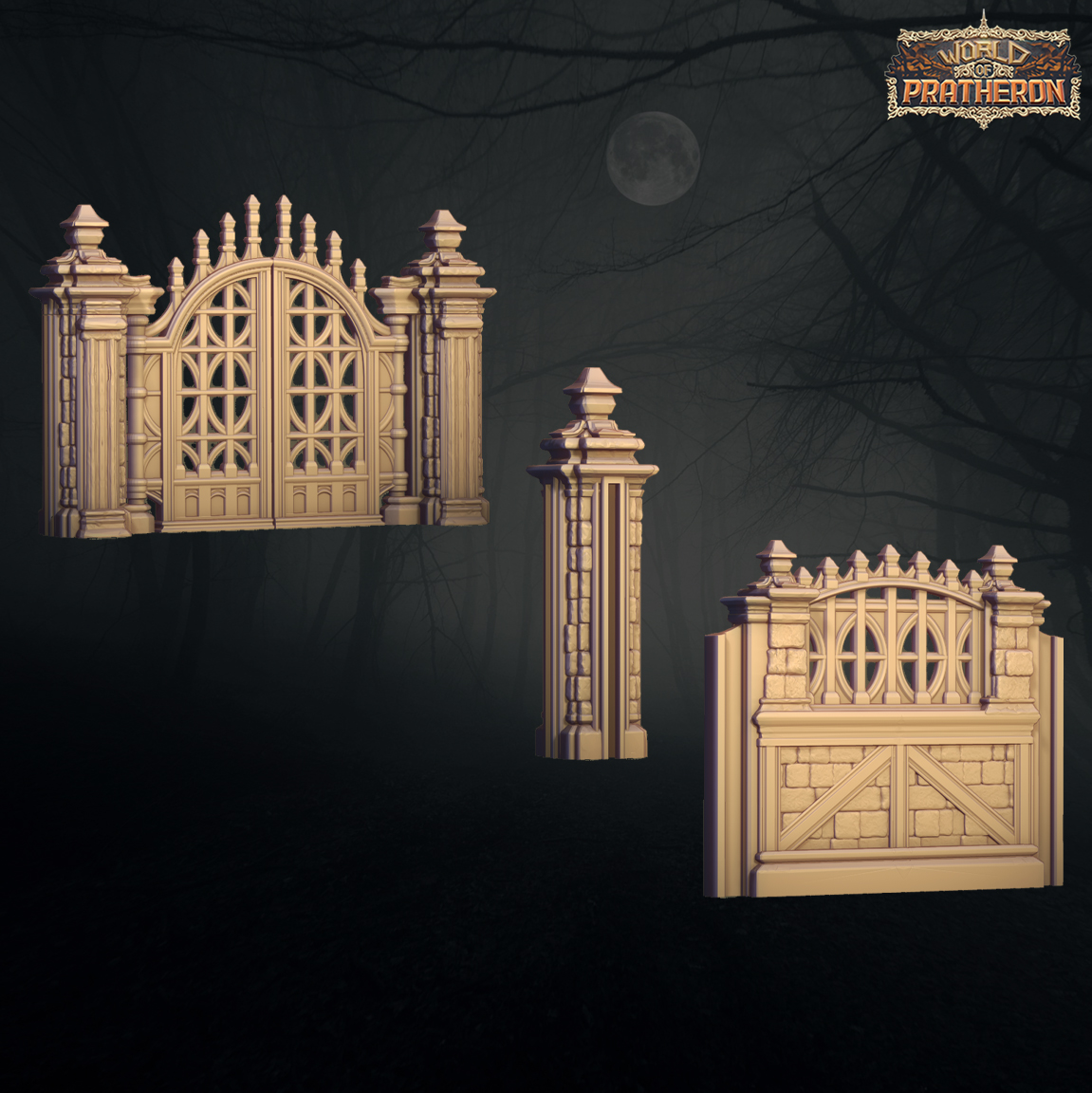 The Haunted Mansion 3 Fence